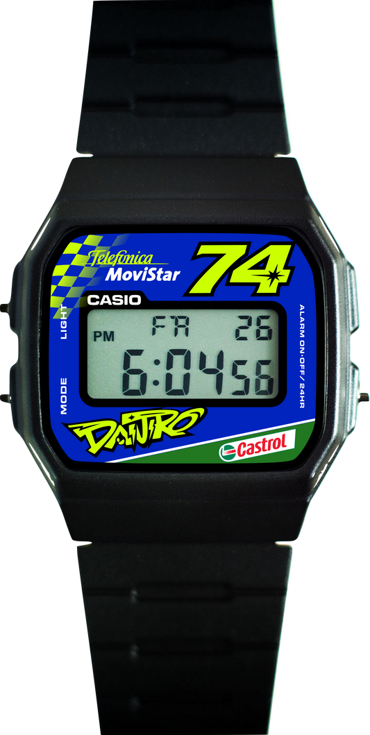 Custom Casio F-91w Digital Watch - Vintage Racing Edition Daijiro Kato
